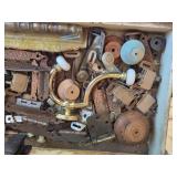 Assorted Rusty Bolts, Hinges, and Hardware Collection