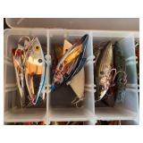 Collection of Assorted Rapala Rattlin Fishing Lures with Storage Box