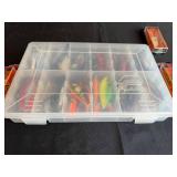 Collection of Assorted Rapala Rattlin Fishing Lures with Storage Box