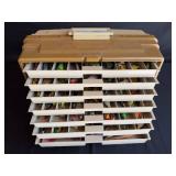 Plano Tackle Box with Diverse Fishing Lures Collection