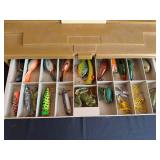 Plano Tackle Box with Diverse Fishing Lures Collection
