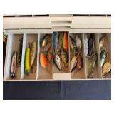 Plano Tackle Box with Diverse Fishing Lures Collection