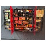 Comprehensive Fishing Tackle Box with Lures, Hooks, and Line