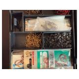 Comprehensive Fishing Tackle Box with Lures, Hooks, and Line