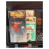 Comprehensive Fishing Tackle Box with Lures, Hooks, and Line