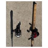 Set of 2 Fishing Rods with Reels - Abu Garcia and Mitchell