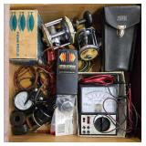 Vintage Electronics and Tools Collection including Volt Meters and Stud Sensor
