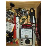 Vintage Electronics and Tools Collection including Volt Meters and Stud Sensor