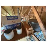 Tile Cutting Machine CTC550 and Vintage Metal Barrel