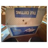 Tile Cutting Machine CTC550 and Vintage Metal Barrel