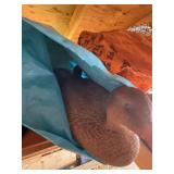 Collection of Duck Decoy, Wire Cage, Metal Box, and PVC Pipe Fittings