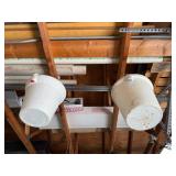 Assorted Industrial Buckets and Metal Baskets Used for Traps Collection