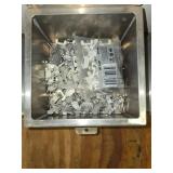 Set of Industrial Metal Storage Bins with Various Contents