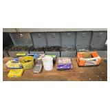 Assorted Nails and Fasteners Collection with Storage Bins