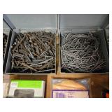 Assorted Nails and Fasteners Collection with Storage Bins
