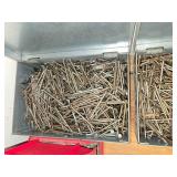 Assorted Nails and Fasteners Collection with Storage Bins
