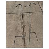 Pair of Black Metal Shepherd