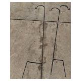 Pair of Black Metal Shepherd