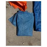 Set of Heavy-Duty Tarps in Blue and Orange
