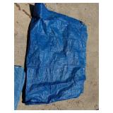 Set of Heavy-Duty Tarps in Blue and Orange