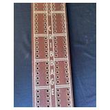 Vintage Wooden Cribbage Board with Three Pegs
