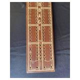 Vintage Wooden Cribbage Board with Three Pegs