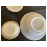 Anchor Hocking White With Gold Rim Dishes