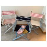 Three Foldable Directors Chairs