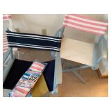 Three Foldable Directors Chairs