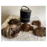 Five Wigs With a Carry Case