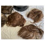 Five Wigs With a Carry Case