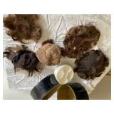 Five Wigs With a Carry Case