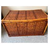 Wooden Wicker Style Trunk that has Great Storage