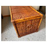 Wooden Wicker Style Trunk that has Great Storage