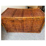 Wooden Wicker Style Trunk that has Great Storage