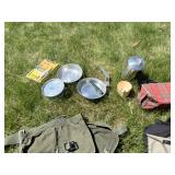 Camping Gear with Mess Kit, Coffeepot and