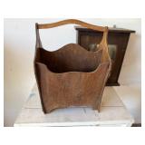 White Painted Cabinet, Mirrored Wall Cabinet & Magazine Rack