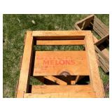 Wooden Crates & Grape Vine Wreath