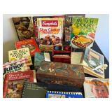 Rosemaling Recipe Box & Various Cookbooks