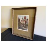 Rothenburg Ernest Geissendorfer Signed Original Color Etching Print from Bavaria Germany