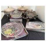 Mikasa Crystal Entertaining Set & Chafing Dishes