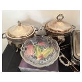 Mikasa Crystal Entertaining Set & Chafing Dishes