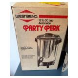 Punch Bowl with Glasses and Coffee Maker with Mugs