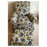 Comfortable Upholstered Chair with Foot Stool
