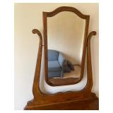 Vintage Mirrored Dresser with Curved Drawers