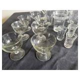 Collection of Etched Glasses in Various Sizes
