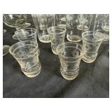 Collection of Etched Glasses in Various Sizes