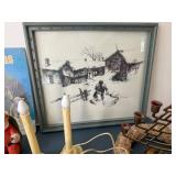 Great Holiday Collection that includes Snow Picture, Choir Boy Candles, Garland, Brass Tree Candlestick and More