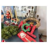 Great Holiday Collection that includes Snow Picture, Choir Boy Candles, Garland, Brass Tree Candlestick and More