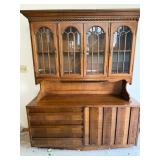 Quaint Sleek Front Hutch With Great Storage and Beautiful Glass Display Area